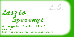 laszlo szerenyi business card